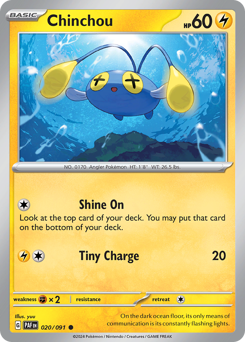 Chinchou #20 Chinchou - Paldean Fates - #20 - Pokemon TCG card