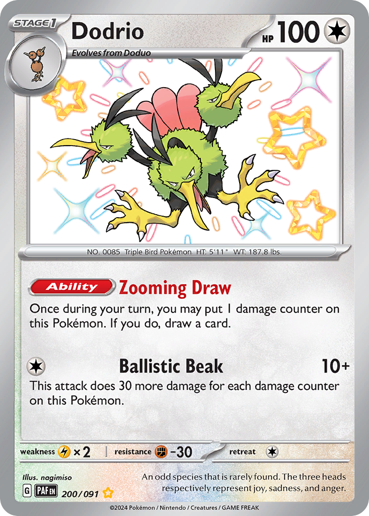 Dodrio - Paldean Fates - #200 - Pokemon TCG card