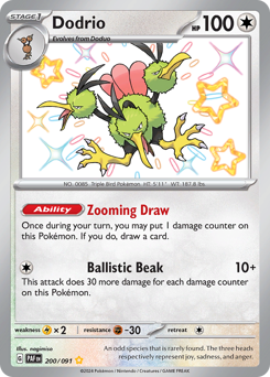 Dodrio #200 Dodrio - Paldean Fates - #200 - Pokemon TCG card