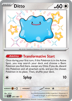 Ditto #201 Ditto - Paldean Fates - #201 - Pokemon TCG card
