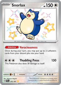 Snorlax - Paldean Fates - #202 - Pokemon TCG card