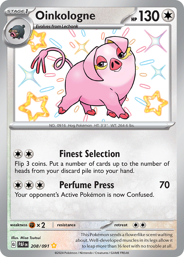 Oinkologne - Paldean Fates - #208 - Pokemon TCG card