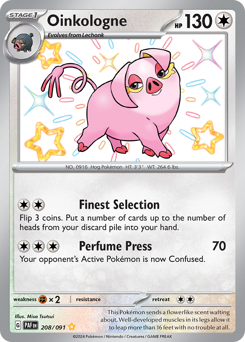 Oinkologne #208 Oinkologne - Paldean Fates - #208 - Pokemon TCG card