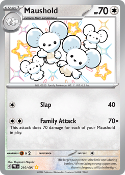 Maushold #210 Maushold - Paldean Fates - #210 - Pokemon TCG card