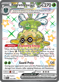 Forretress ex - Paldean Fates - #212 - Pokemon TCG card