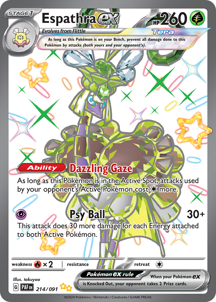 Espathra ex - Paldean Fates - #214 - Pokemon TCG card