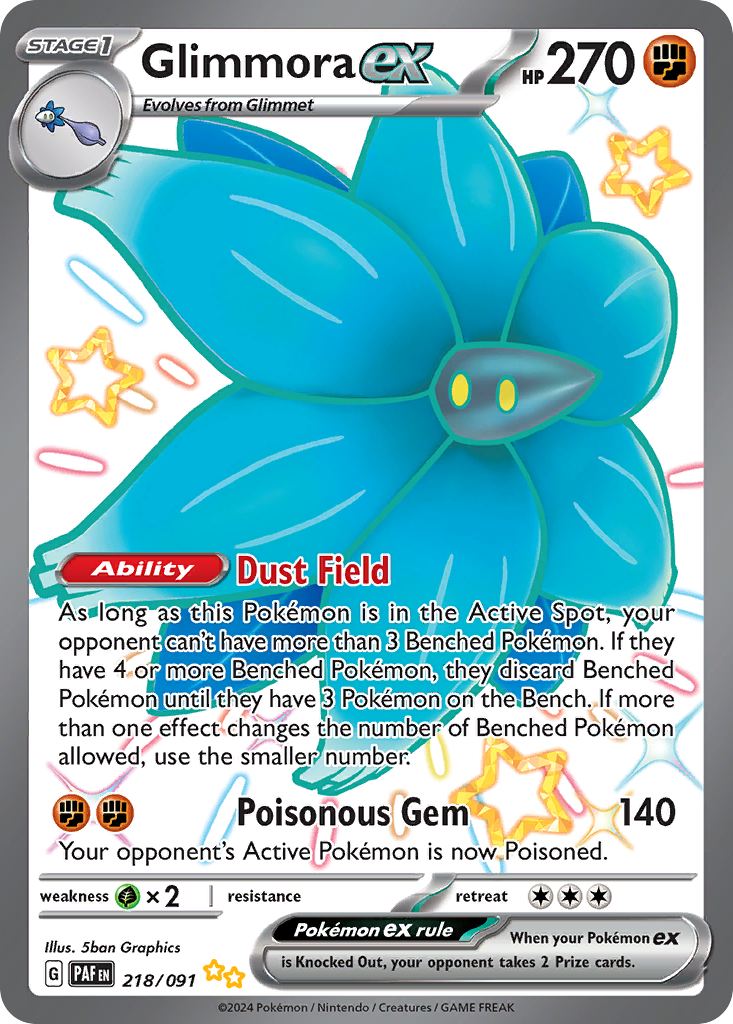 Glimmora ex - Paldean Fates - #218 - Pokemon TCG card