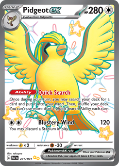 Pidgeot ex - Paldean Fates - #221 - Pokemon TCG card