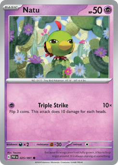 Natu - Paldean Fates - #25 - Pokemon TCG card