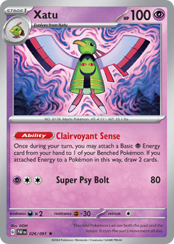 Xatu - Paldean Fates - #26 - Pokemon TCG card