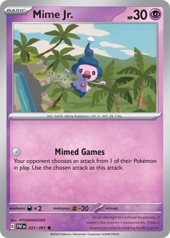 Mime Jr. #31 Mime Jr. - Paldean Fates - #31 - Pokemon TCG card