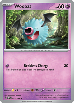 Woobat - Paldean Fates - #32 - Pokemon TCG card