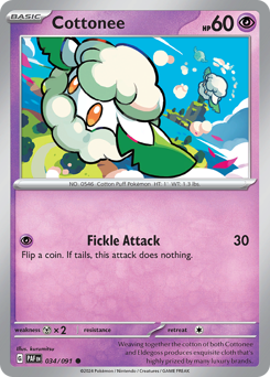Cottonee - Paldean Fates - #34 - Pokemon TCG card
