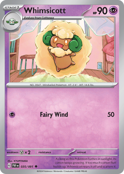 Whimsicott #35 Whimsicott - Paldean Fates - #35 - Pokemon TCG card