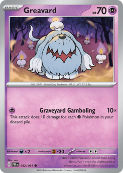 Greavard - Paldean Fates - #42 - Pokemon TCG card