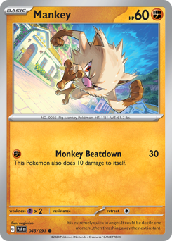 Mankey #45 Mankey - Paldean Fates - #45 - Pokemon TCG card