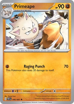 Primeape - Paldean Fates - #46 - Pokemon TCG card
