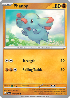 Phanpy - Paldean Fates - #48 - Pokemon TCG card