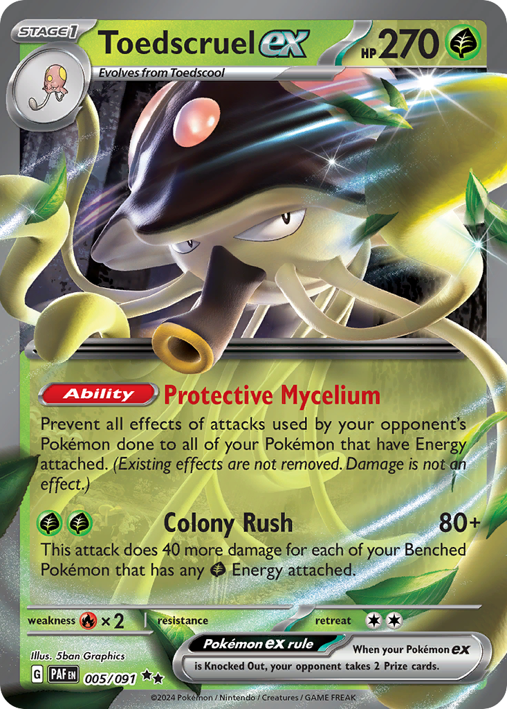 Toedscruel ex - Paldean Fates - #5 - Pokemon TCG card