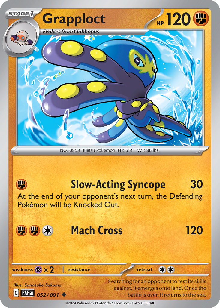 Grapploct - Paldean Fates - #52 - Pokemon TCG card