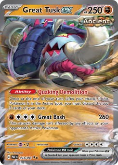 Great Tusk ex #53 Great Tusk ex - Paldean Fates - #53 - Pokemon TCG card