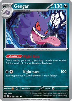 Gengar #57 Gengar - Paldean Fates - #57 - Pokemon TCG card