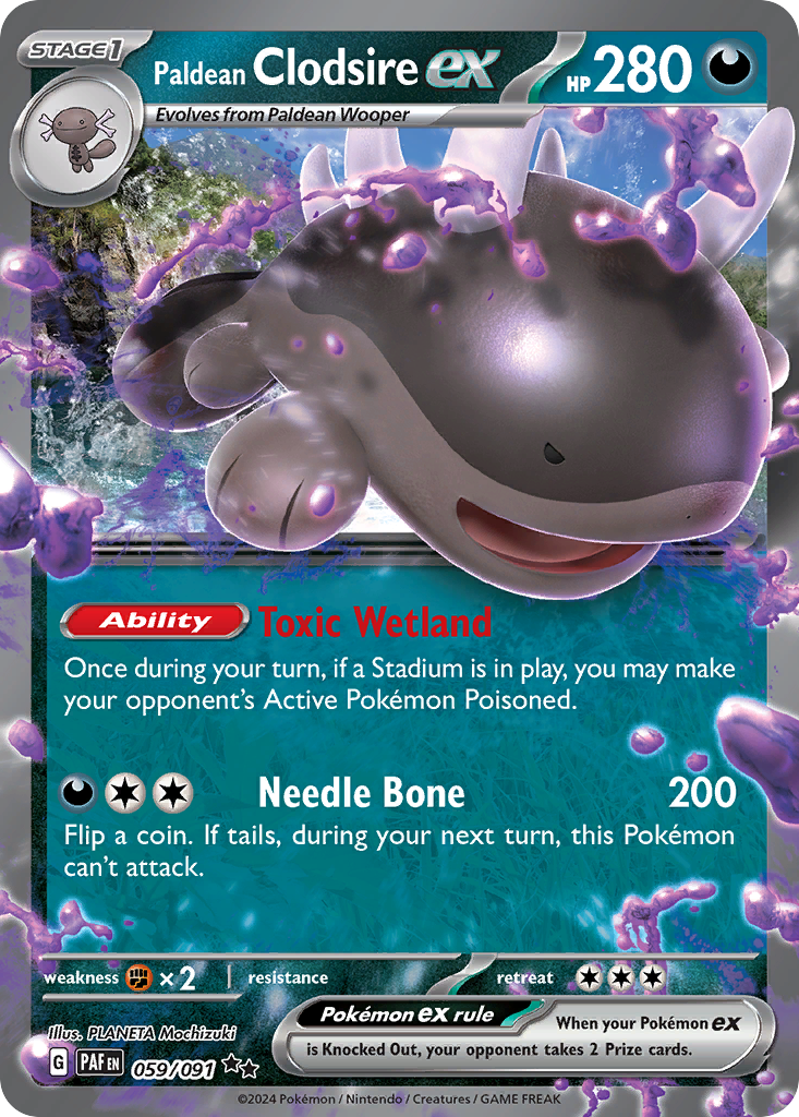 Paldean Clodsire ex - Paldean Fates - #59 - Pokemon TCG card