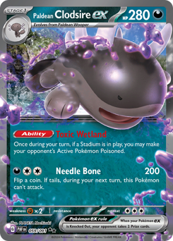 Paldean Clodsire ex #59 Paldean Clodsire ex - Paldean Fates - #59 - Pokemon TCG card