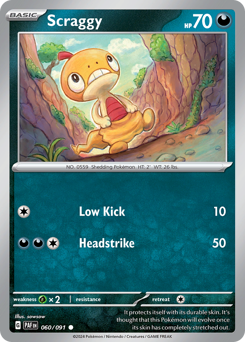 Scraggy - Paldean Fates - #60 - Pokemon TCG card