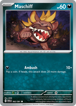 Maschiff - Paldean Fates - #62 - Pokemon TCG card