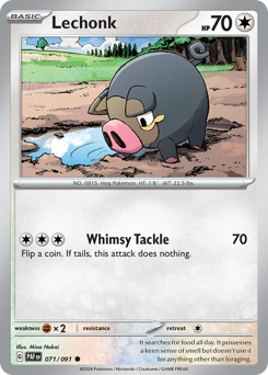Lechonk #71 Lechonk - Paldean Fates - #71 - Pokemon TCG card