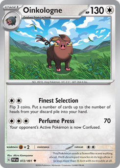 Oinkologne #72 Oinkologne - Paldean Fates - #72 - Pokemon TCG card
