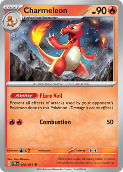 Charmeleon #8 Charmeleon - Paldean Fates - #8 - Pokemon TCG card