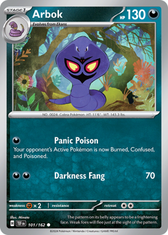 Arbok - Temporal Forces - #101 - Pokemon TCG card