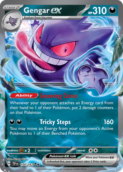 Gengar ex #104 Gengar ex - Temporal Forces - #104 - Pokemon TCG card
