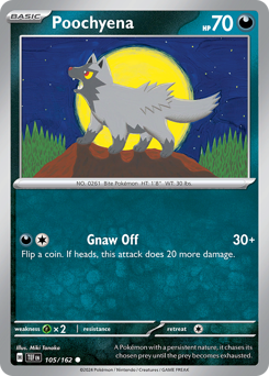 Poochyena #105 Poochyena - Temporal Forces - #105 - Pokemon TCG card