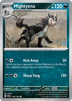 Mightyena #106 Mightyena - Temporal Forces - #106 - Pokemon TCG card