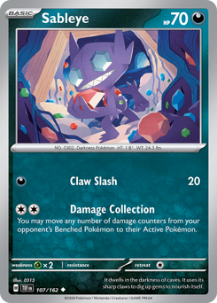 Sableye #107 Sableye - Temporal Forces - #107 - Pokemon TCG card