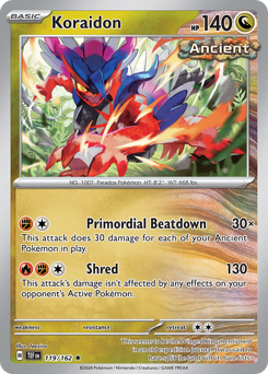 Koraidon #119 Koraidon - Temporal Forces - #119 - Pokemon TCG card