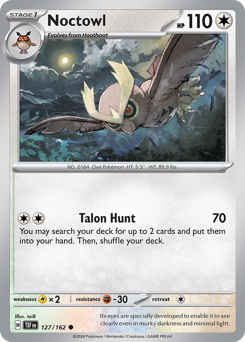 Noctowl #127 Noctowl - Temporal Forces - #127 - Pokemon TCG card