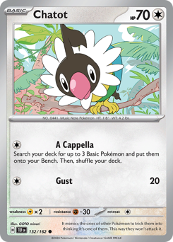 Chatot - Temporal Forces - #132 - Pokemon TCG card
