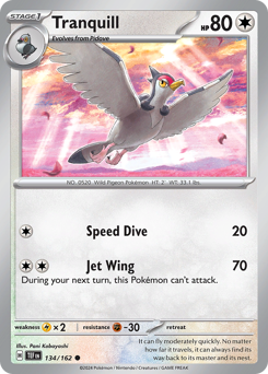 Tranquill #134 Tranquill - Temporal Forces - #134 - Pokemon TCG card