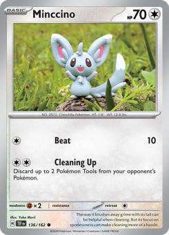 Minccino #136 Minccino - Temporal Forces - #136 - Pokemon TCG card