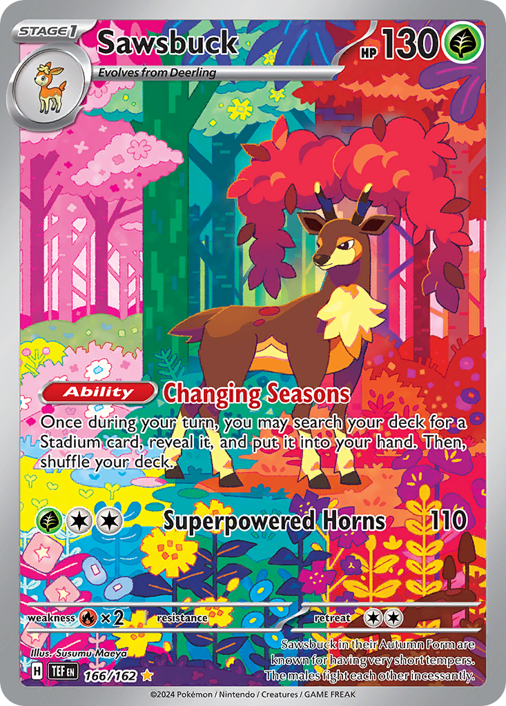 Sawsbuck - Temporal Forces - #166 - Pokemon TCG card
