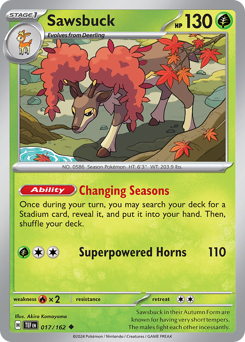 Sawsbuck - Temporal Forces - #17 - Pokemon TCG card