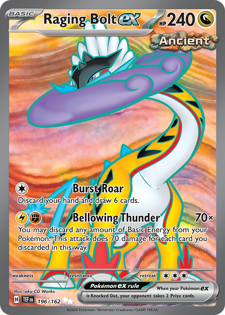 Raging Bolt ex - Temporal Forces - #196 - Pokemon TCG card