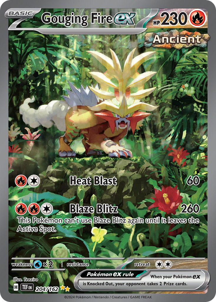 Gouging Fire ex - Temporal Forces - #204 - Pokemon TCG card