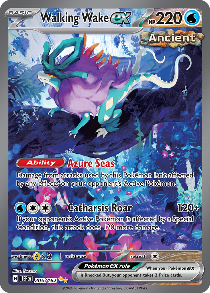 Walking Wake ex - Temporal Forces - #205 - Pokemon TCG card