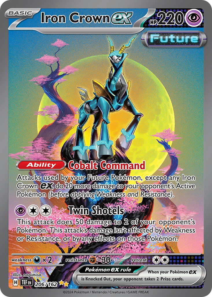 Iron Crown ex - Temporal Forces - #206 - Pokemon TCG card