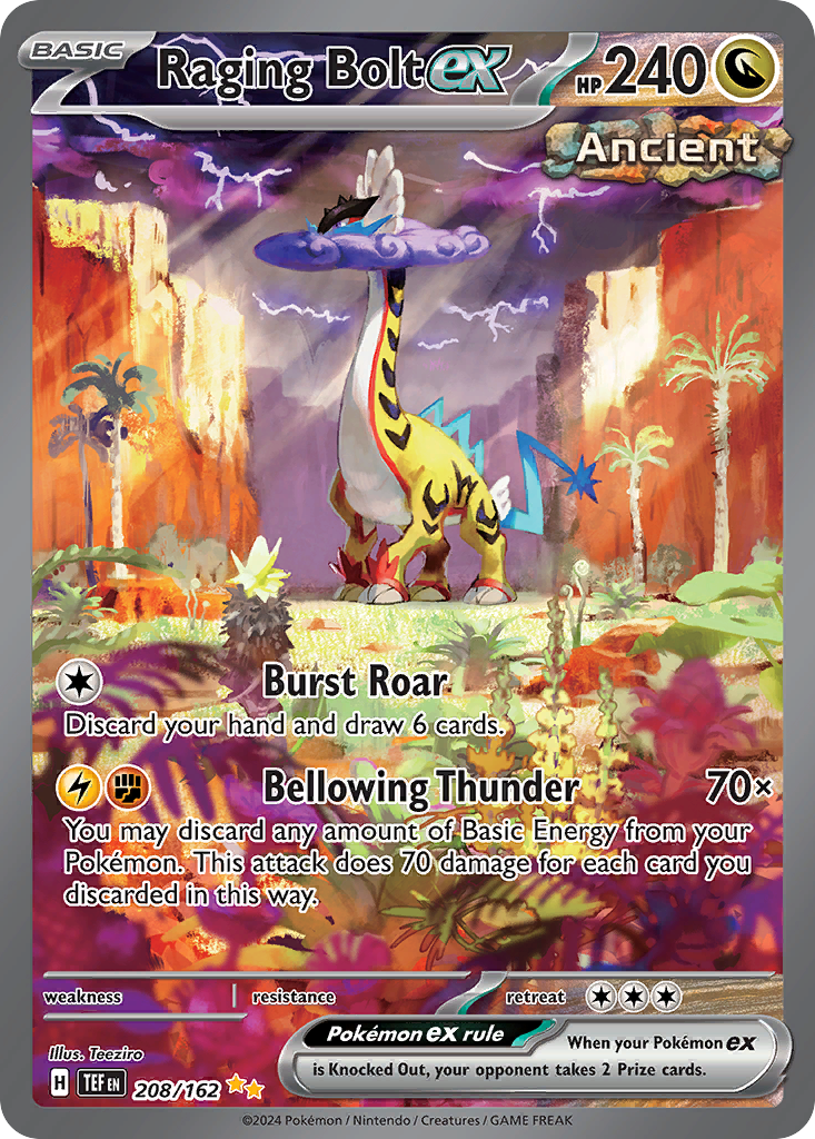 Raging Bolt ex - Temporal Forces - #208 - Pokemon TCG card
